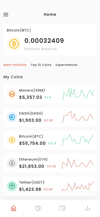 Cryptocurrency & FIAT Currency Wallet App UI Kit - Screenshot 1