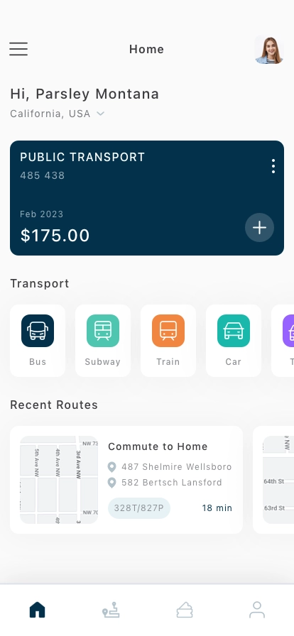 Metro & Bus Mobile App UI Kit - Screenshot 1