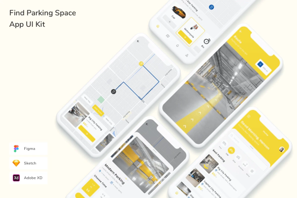 Find Parking Space App UI Kit
