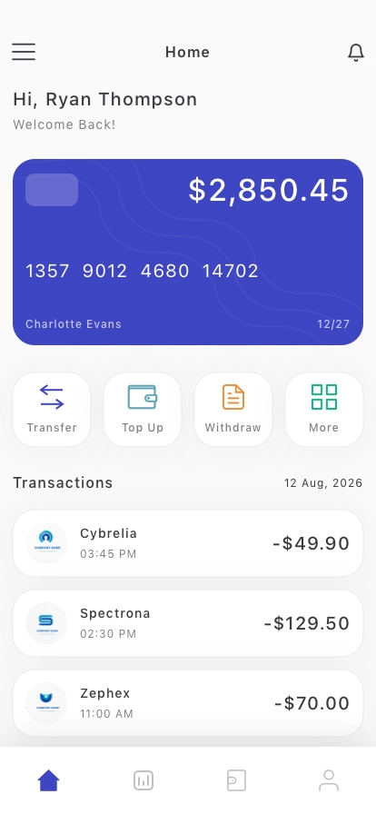 Money Management Mobile App UI Kit - Screenshot 3