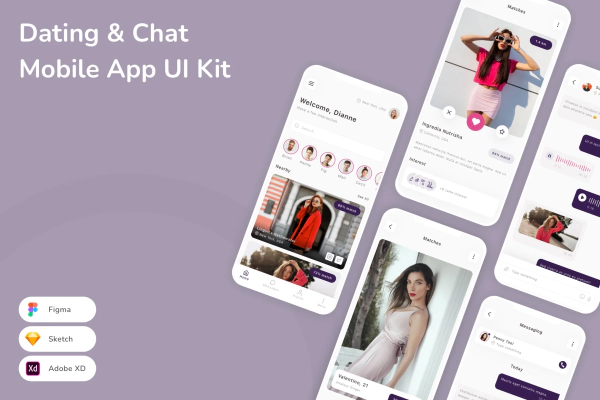 Dating & Chat Mobile App UI Kit