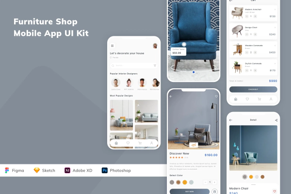 Furniture Shop Mobile App UI Kit