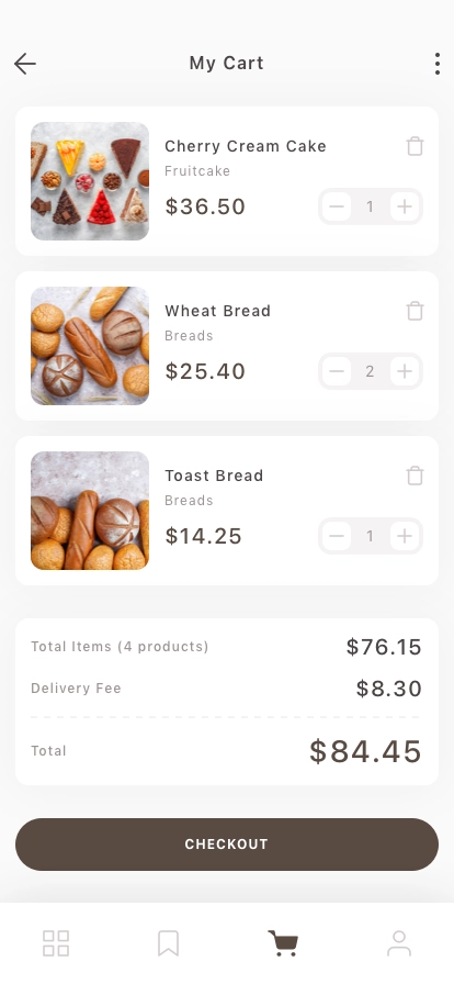 Bakery Shop Mobile App UI Kit - Screenshot 4