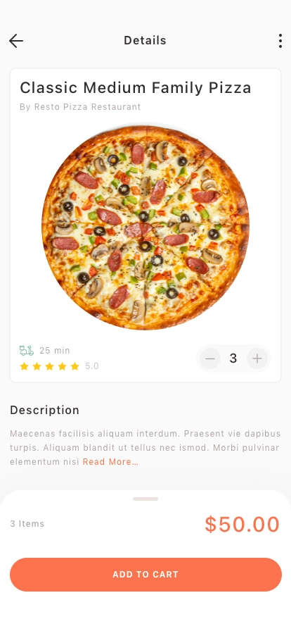 Food Service Mobile App UI Kit - Screenshot 4