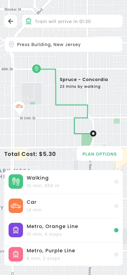 Traffic & Navigation Mobile App UI Kit - Screenshot 3