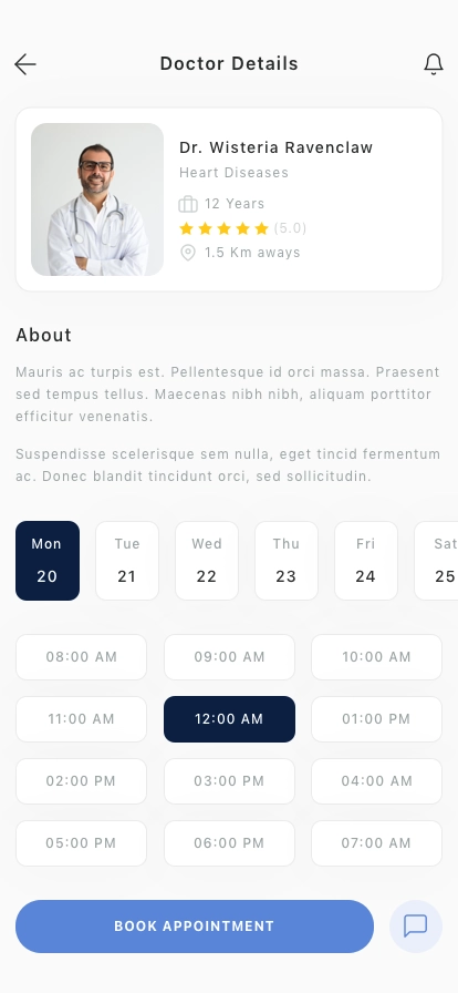 Medical Appointment Mobile App UI Kit - Screenshot 3