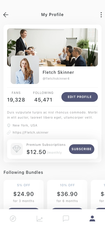 Creator & Fans Mobile App UI Kit - Screenshot 3