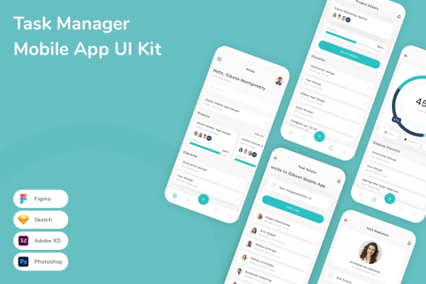 Task Manager Mobile App UI Kit