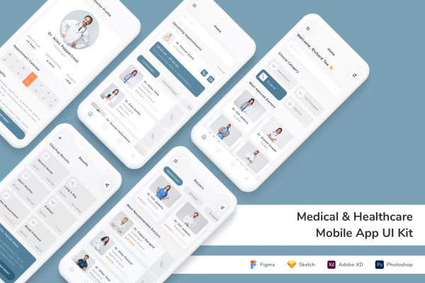 Medical & Healthcare Mobile App UI Kit