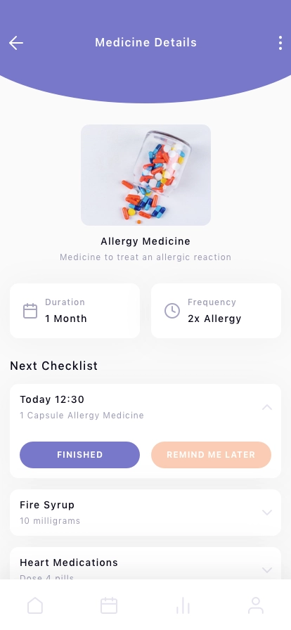 Medicine & Pill Reminder Mobile App UI Kit - Screenshot 4