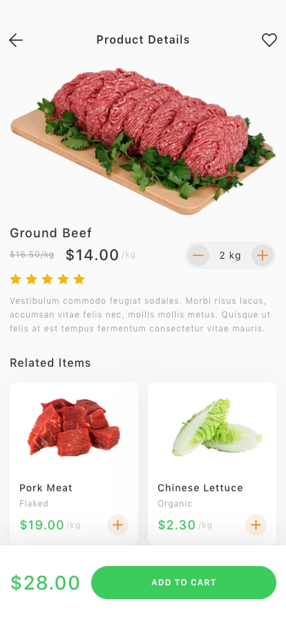 Grocery Store Mobile App UI Kit - Screenshot 2