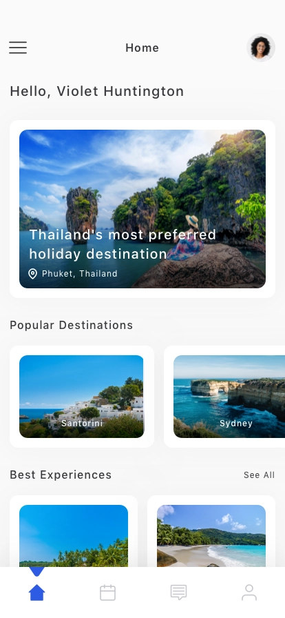 Travel Booking Mobile App UI Kit - Screenshot 1