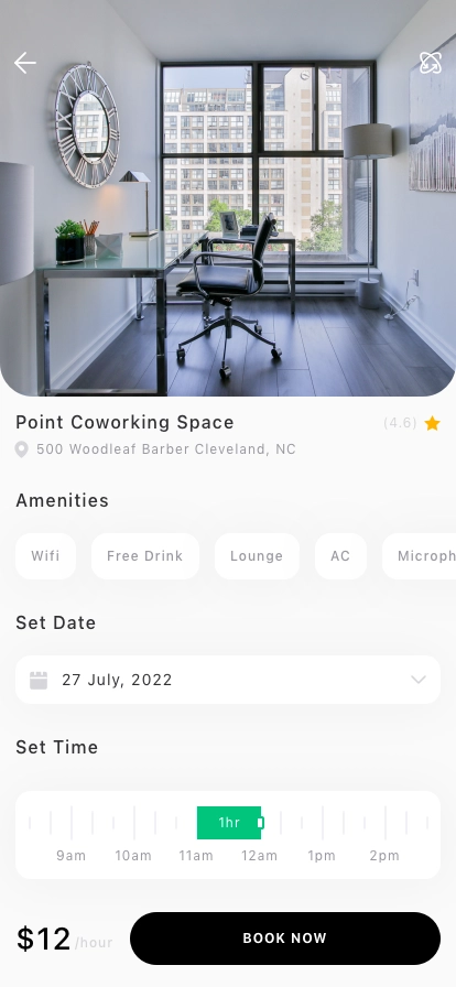 Coworking Space Mobile App UI Kit - Screenshot 2