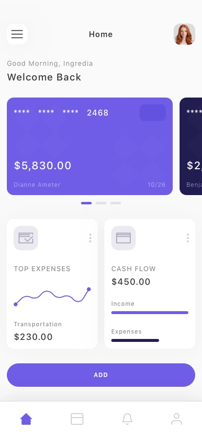 Finance & Banking Mobile App UI Kit - Screenshot 2