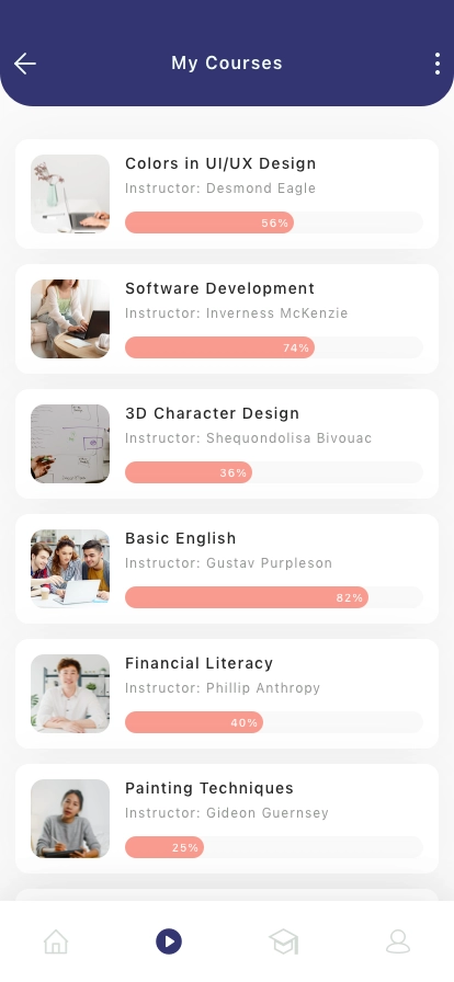 Online Course Mobile App UI Kit - Screenshot 4