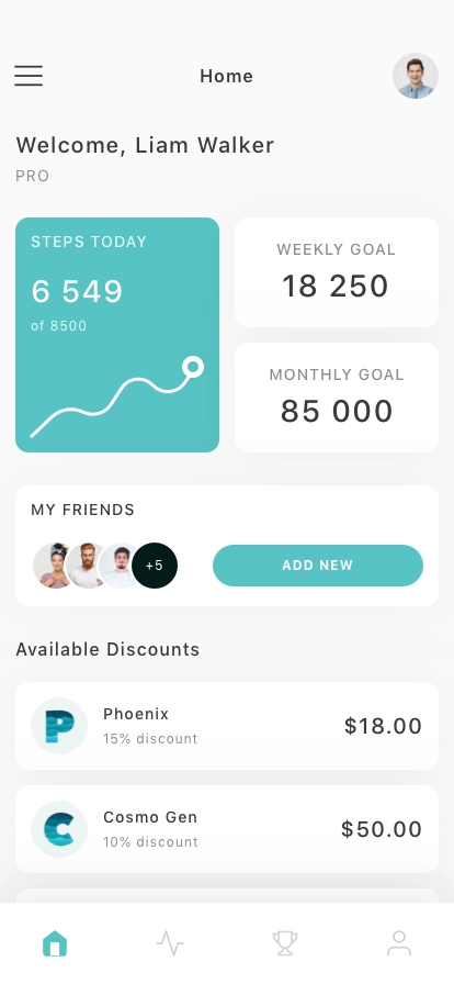 Walking Mobile App UI Kit - Screenshot 1