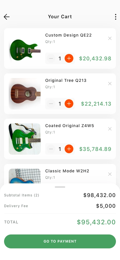Guitar e-Commerce Mobile App UI Kit - Screenshot 4