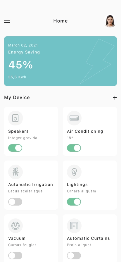 Smart Home Mobile App UI Kit - Screenshot 1