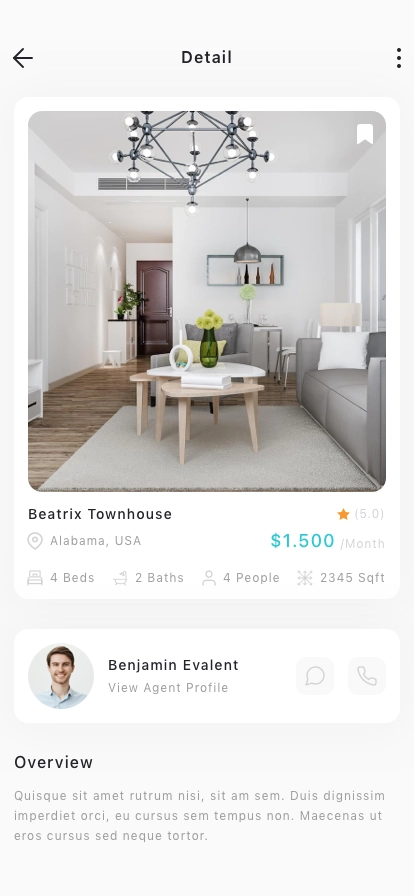 Property Rental Mobile App UI Kit - Screenshot 2