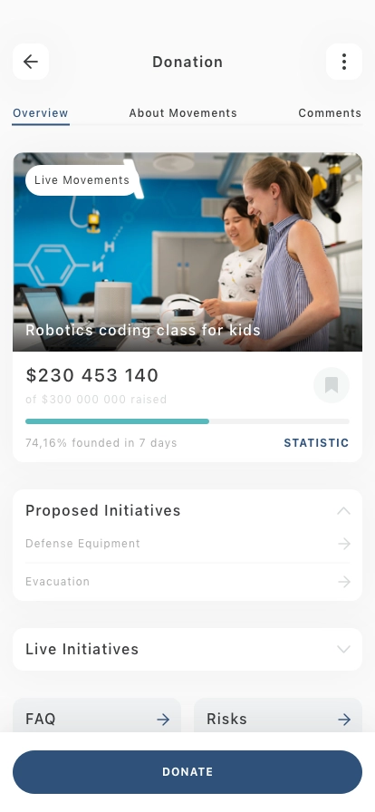 Crowdfunding Platform Mobile App UI Kit - Screenshot 3