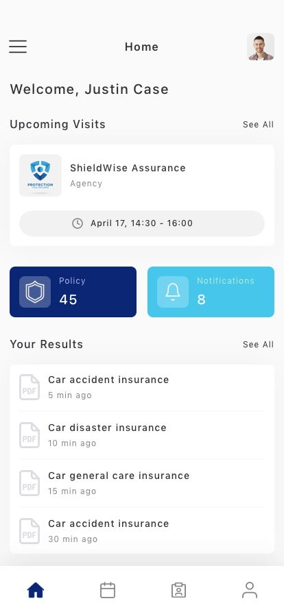 Car Insurance Agency Mobile App UI Kit - Screenshot 5