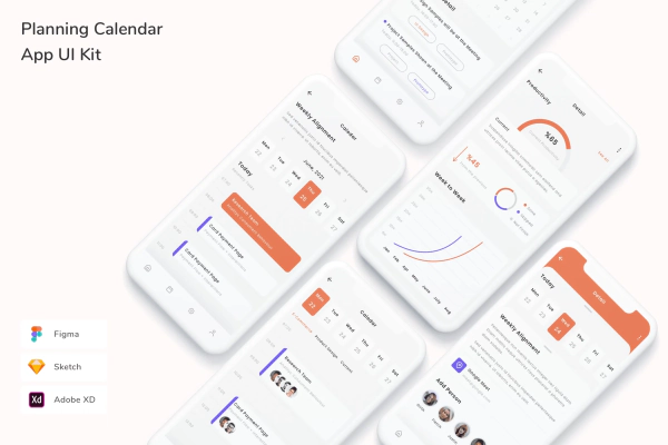 Planning Calendar App UI Kit