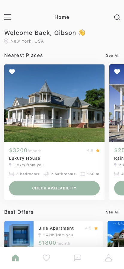 Real Estate Platform Mobile App UI Kit - Screenshot 1