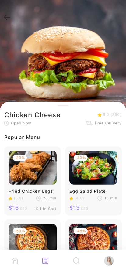 Food Order Mobile App UI Kit - Screenshot 2