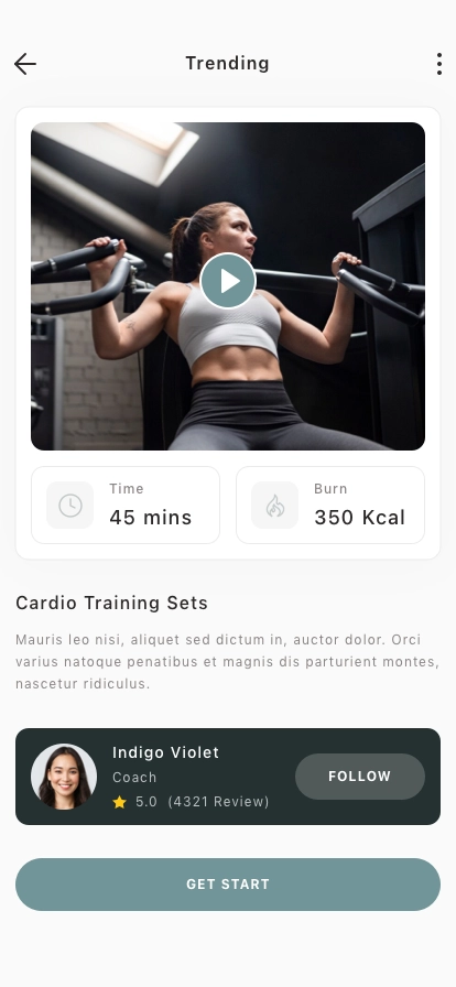 Workout Planner Mobile App UI Kit - Screenshot 2