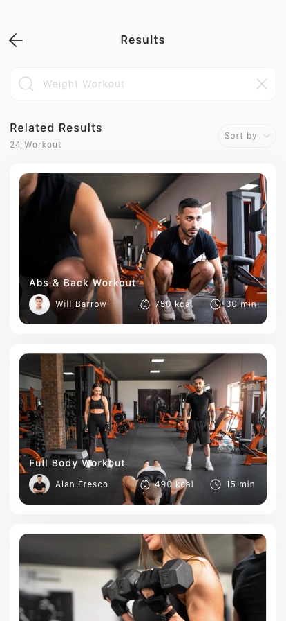 Fitness & Workout Mobile App UI Kit - Screenshot 2