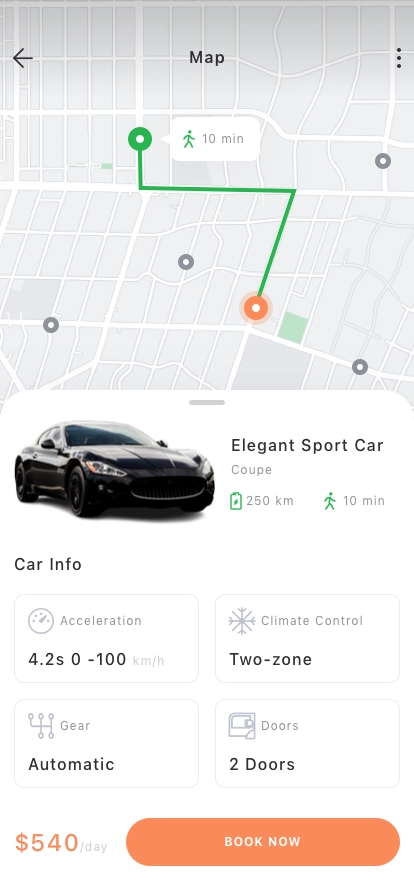 Rent a Car Mobile App UI Kit - Screenshot 4
