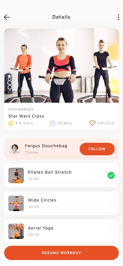 Workout & Fitness Mobile App UI Kit - Screenshot 3