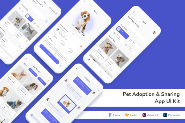 Pet Adoption & Sharing App UI Kit