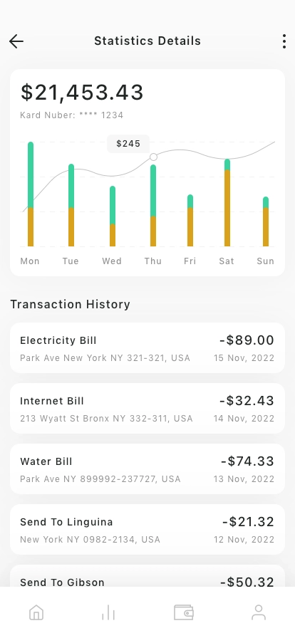 Banking Chart Mobile App UI Kit - Screenshot 3