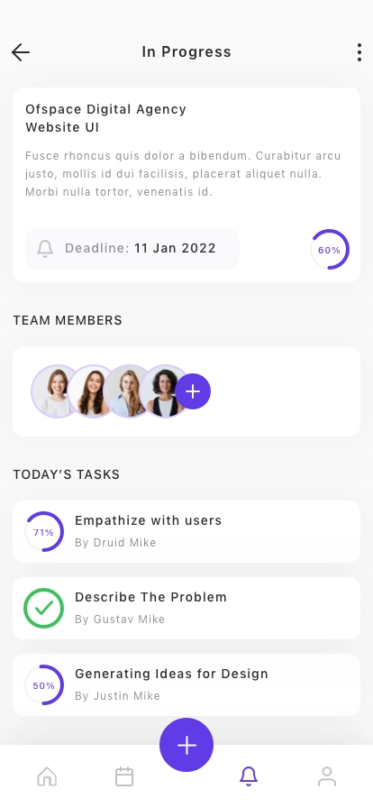 Project Management App UI Kit - Screenshot 2
