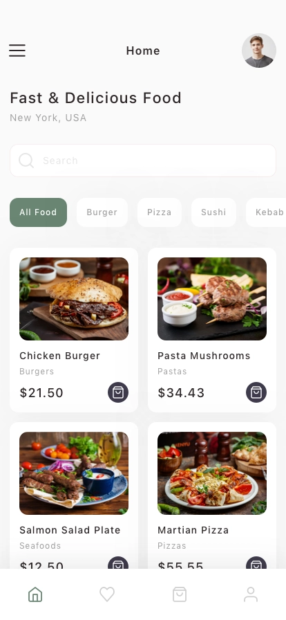 Food Delivery Mobile App UI Kit - Screenshot 1