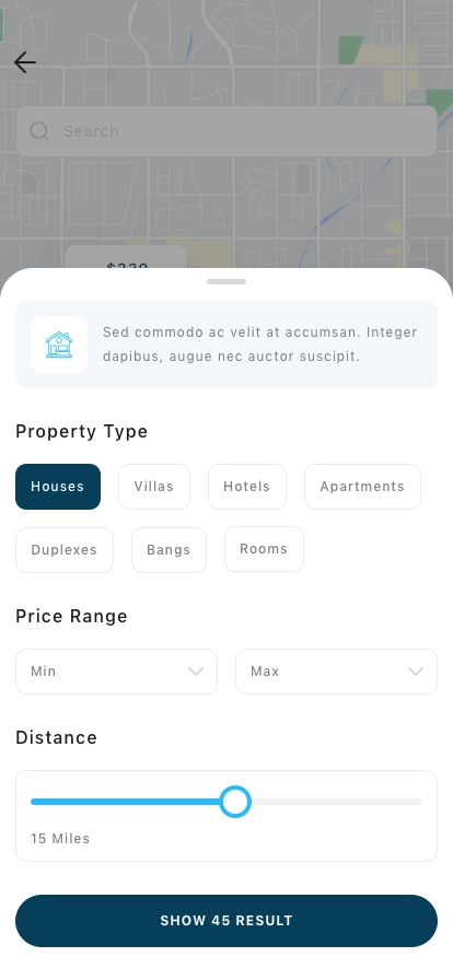 Property & Home Rent Mobile App UI Kit - Screenshot 2