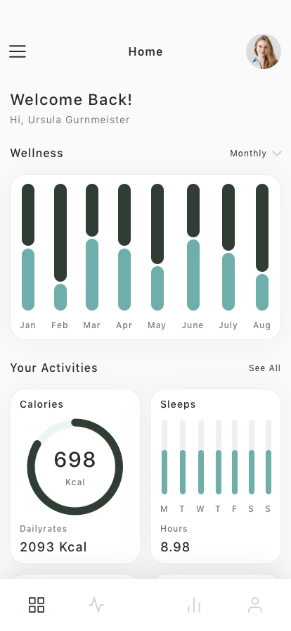 Health Tracker Mobile App UI Kit - Screenshot 1