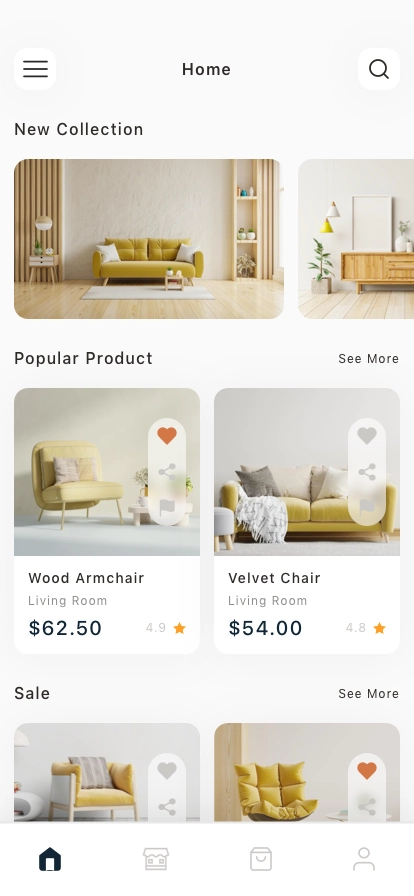Home Furniture Mobile App UI Kit - Screenshot 1