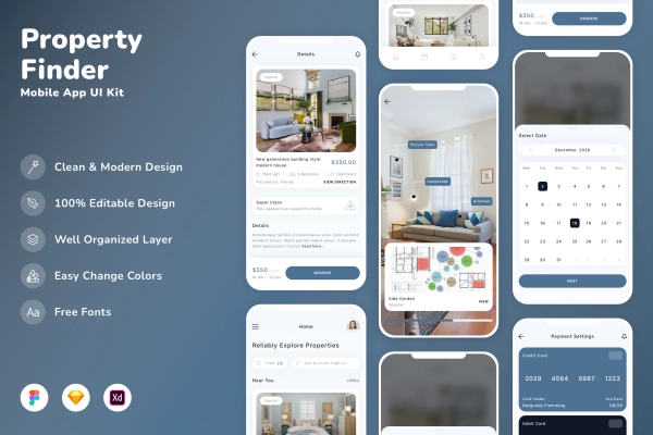 Property Finder Mobile App UI Kit