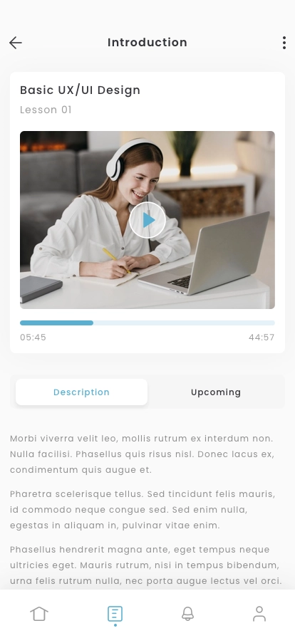 Online Course Mobile App UI Kit - Screenshot 2