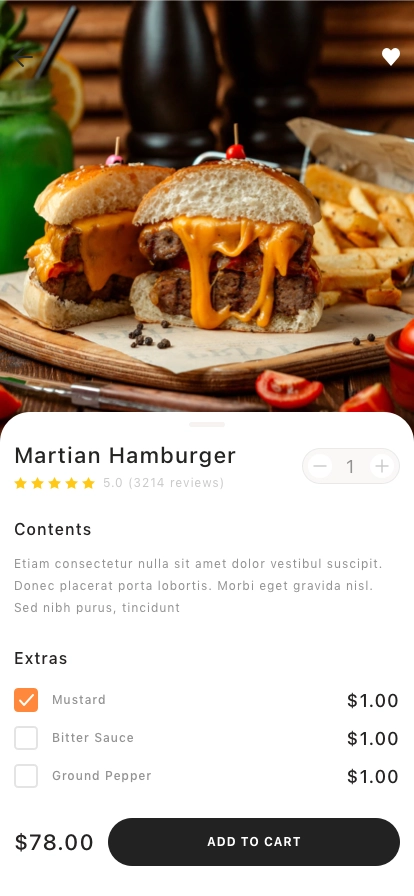 Food Ordering Mobile App UI Kit - Screenshot 3