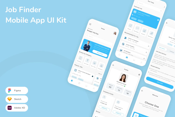 Job Finder Mobile App UI Kit