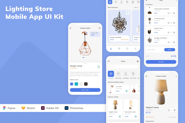 Lighting Store Mobile App UI Kit