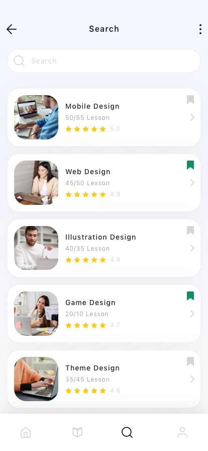 Online Learning Mobile App UI Kit - Screenshot 3