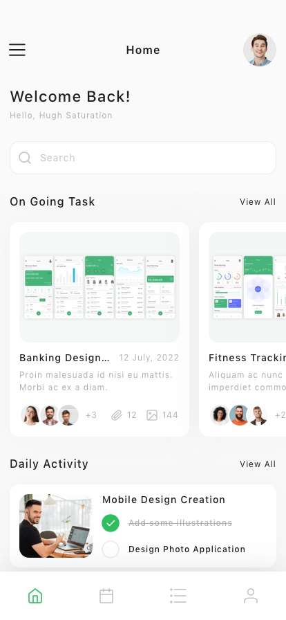 Productivity Mobile App UI Kit - Screenshot 1