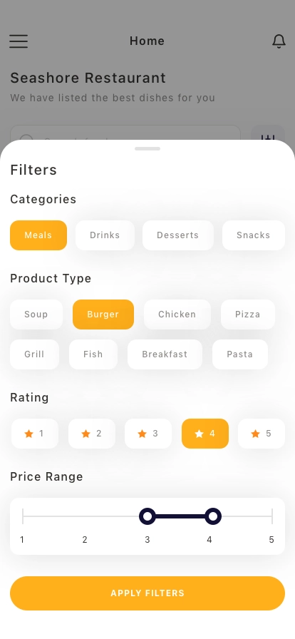 Restaurant Smart Menu Mobile App UI Kit - Screenshot 3