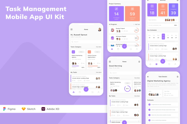 Task Management Mobile App UI Kit