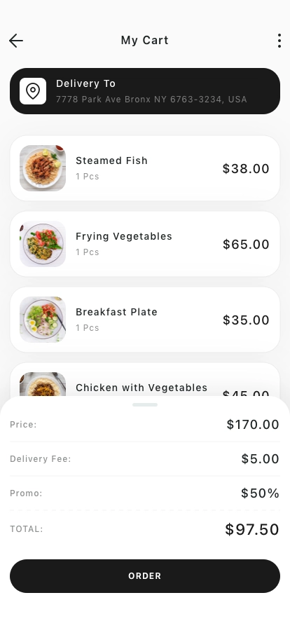 Food Delivery Mobile App UI Kit - Screenshot 2