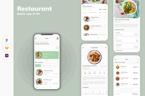 Restaurant Mobile App UI Kit